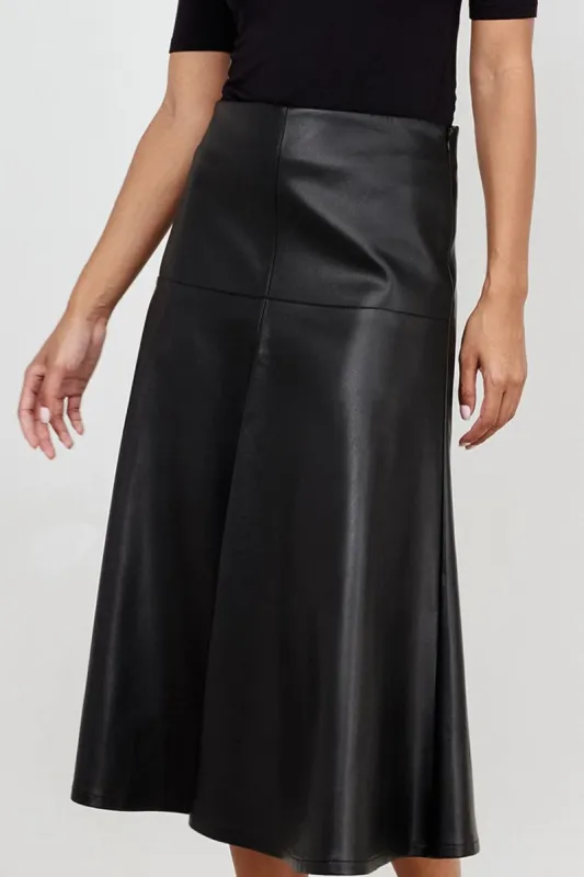 Faux Leather Pleated Skirt sold by Micas