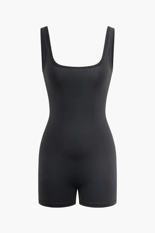 Solid Square Neck Romper sold by Micas