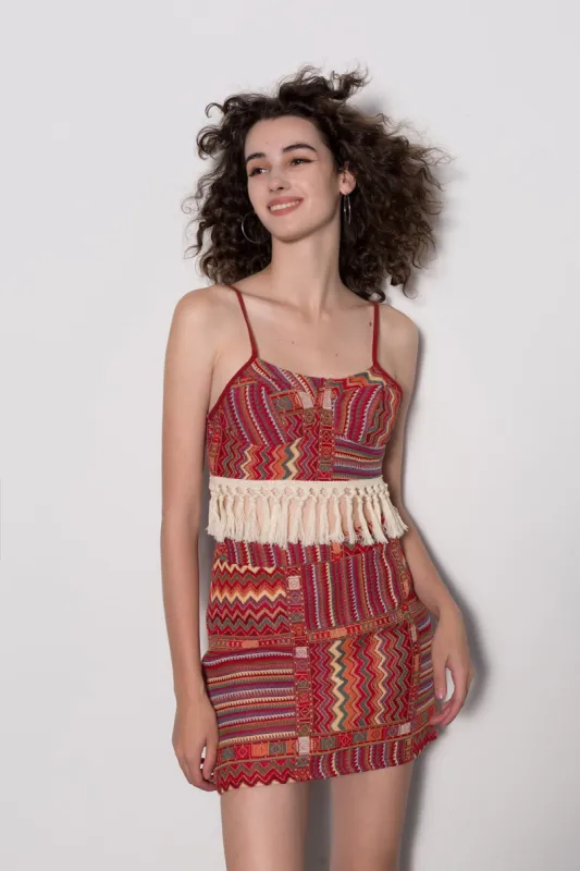 Boho Geometric Tassel Cami Top sold by Micas