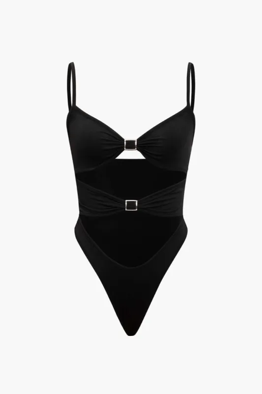 V-neck Cut Out Bodysuit sold by Micas