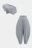 Asymmetrical Top And Barrel Pants Set sold by Micas