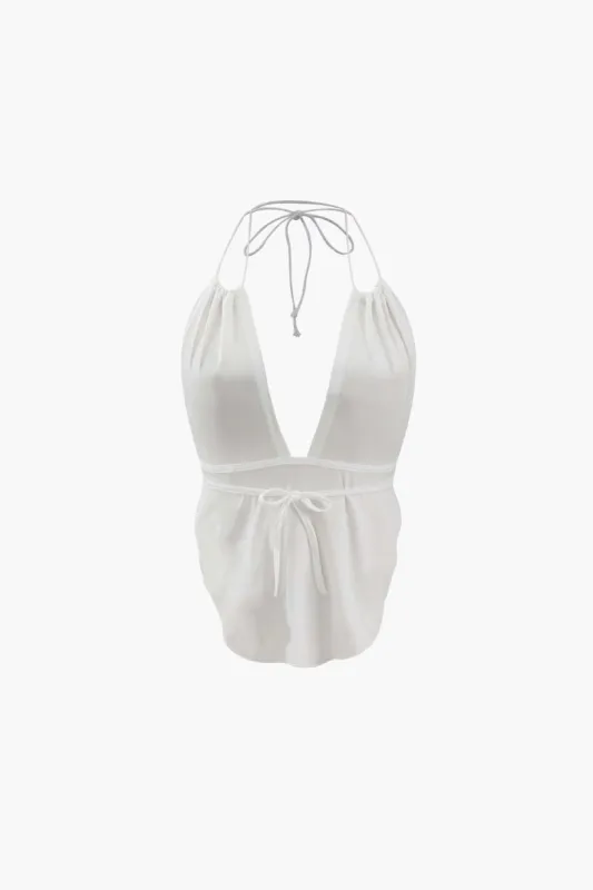 Halter Neck Backless Cami Top sold by Micas