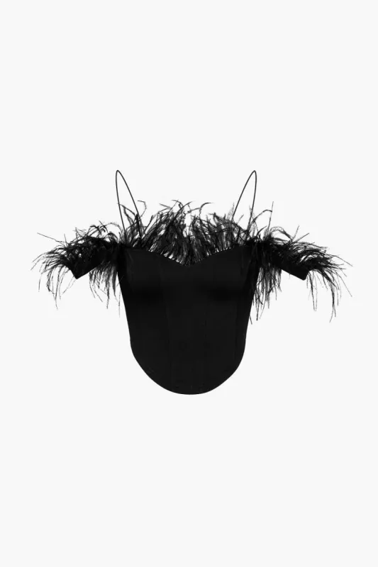 Fuzzy Corset Top sold by Micas