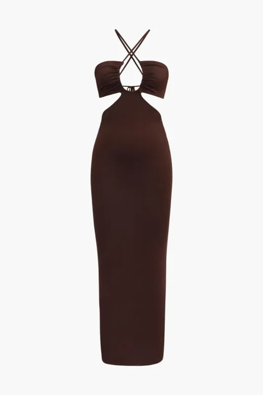 Hollow Out Strappy Maxi Dress sold by Micas