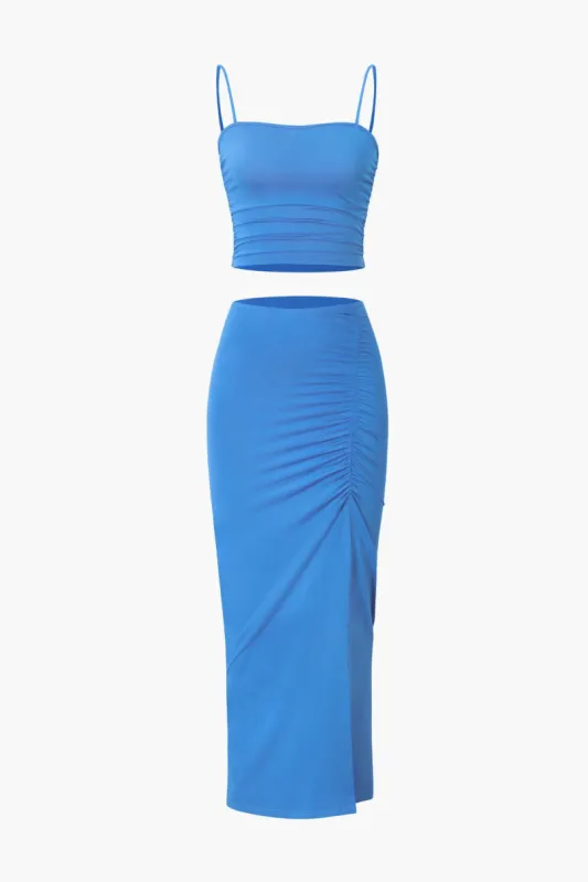 Tube Top And Ruched Skirt Set sold by Micas