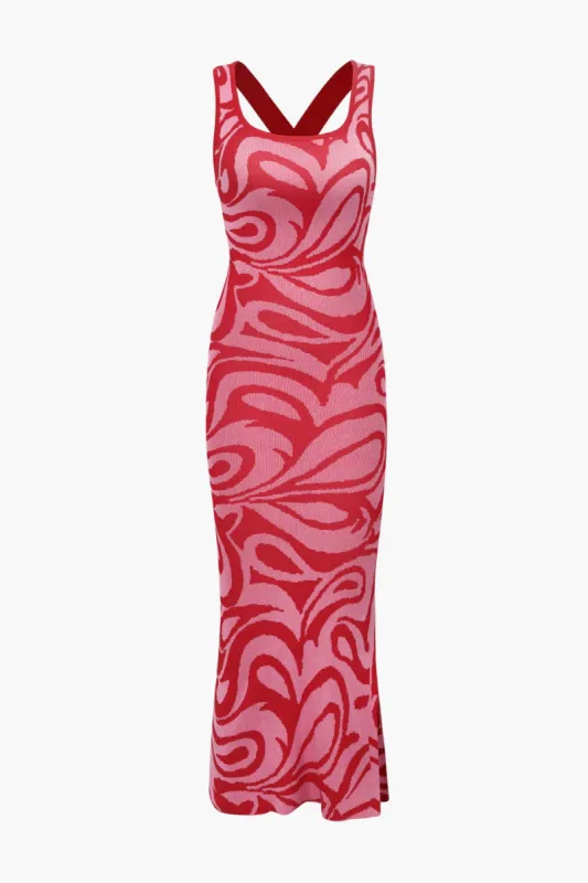 Square Neck Backless Knitted Dress sold by Micas
