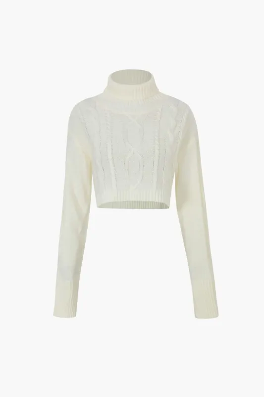 Turtleneck Cable Sweater sold by Micas