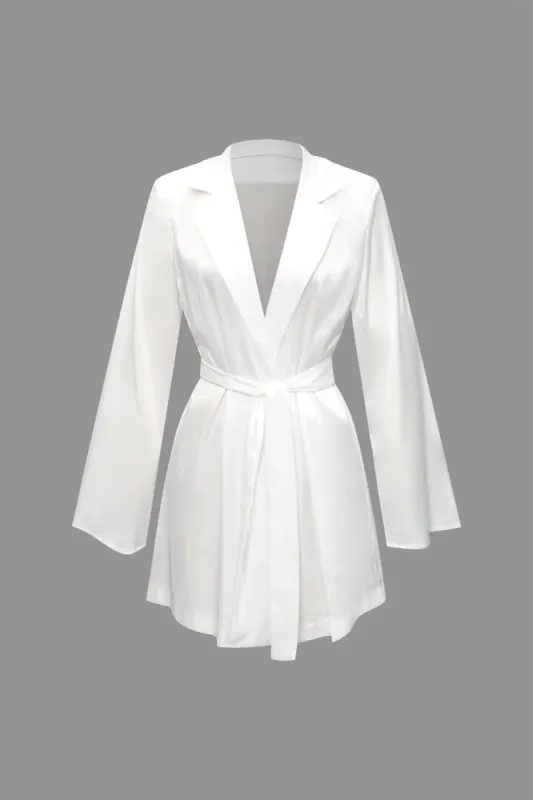 Notched Lapel Wrap Blazer sold by Micas