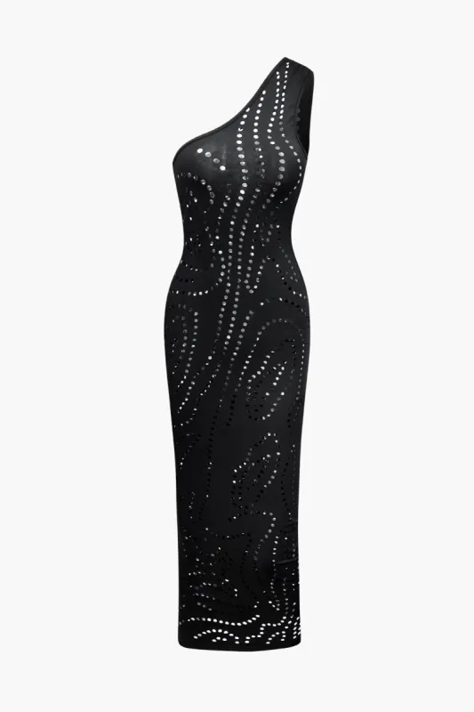 One Shoulder Cut Out Maxi Dress sold by Micas