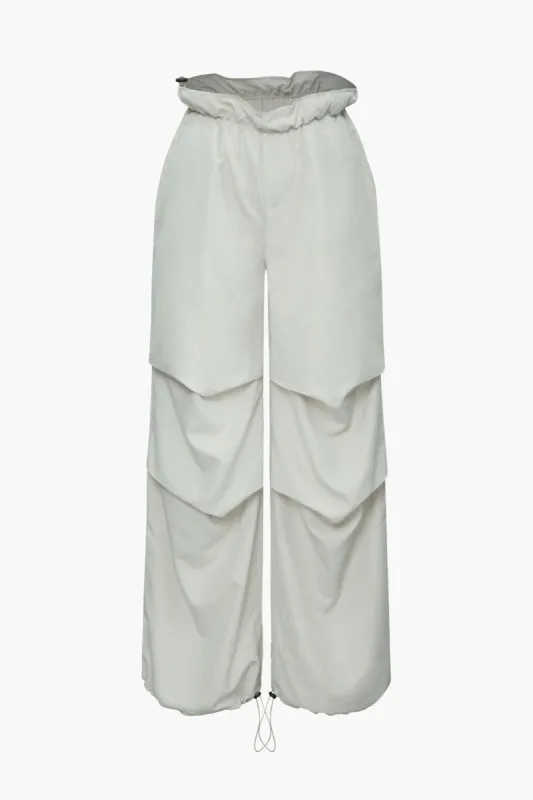 Paperbag High Waisted Straight Leg Cargo Pants sold by Micas