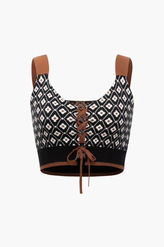 Floral Tie Front Cami Top sold by Micas