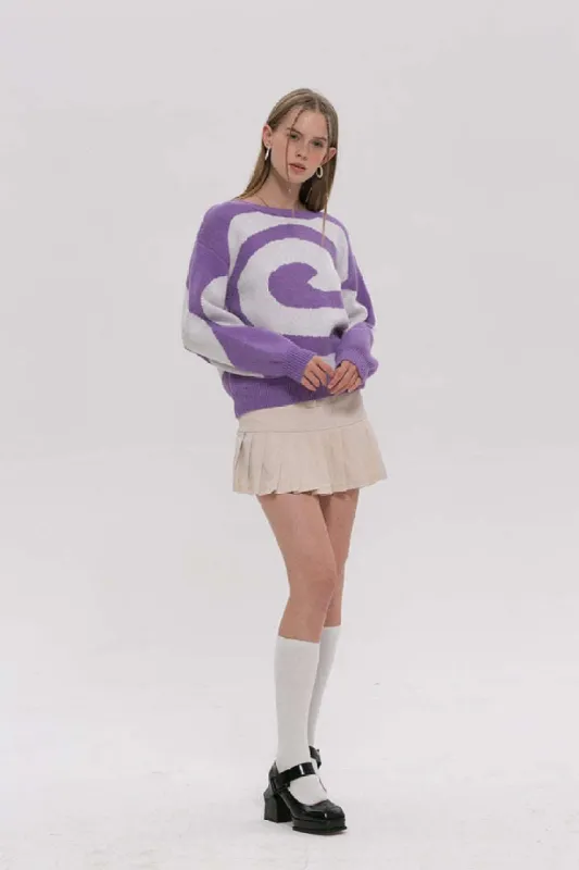 Purple Swirl Pattern Jumper sold by Micas