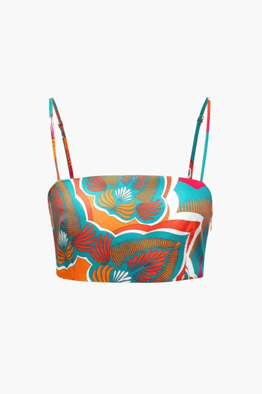 Trykt afgrøde cami top sold by Micas