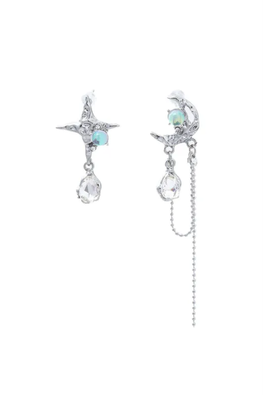 Star Moon Drop Earrings sold by Micas