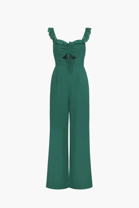 Frilled Cutout Front Jumpsuit sold by Micas