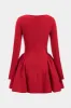 Puff Hem Zipper Long Sleeve Mini Dress sold by Micas