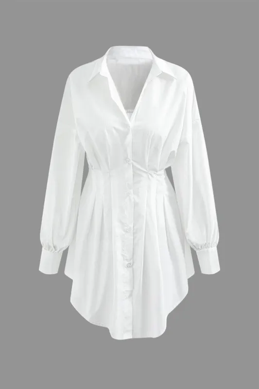 Pleated Long Sleeve Shirt sold by Micas