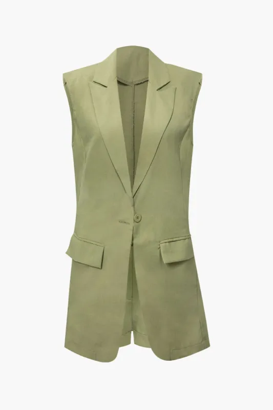 Linen-Blend Waistcoat And Rolled Hem Shorts Set sold by Micas