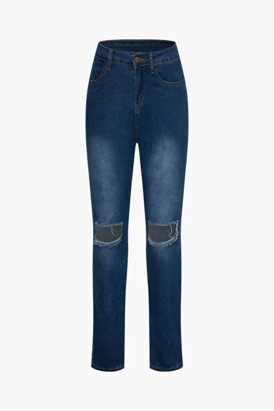 Faded Ripped Skinny Jeans sold by Micas