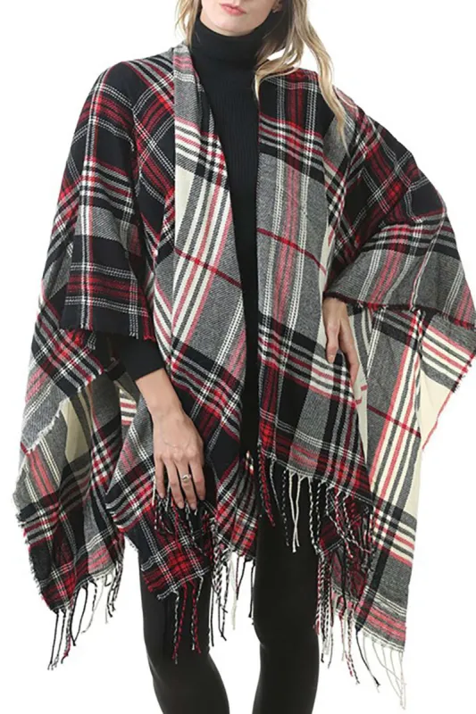 Check Tassel Scarf sold by Micas