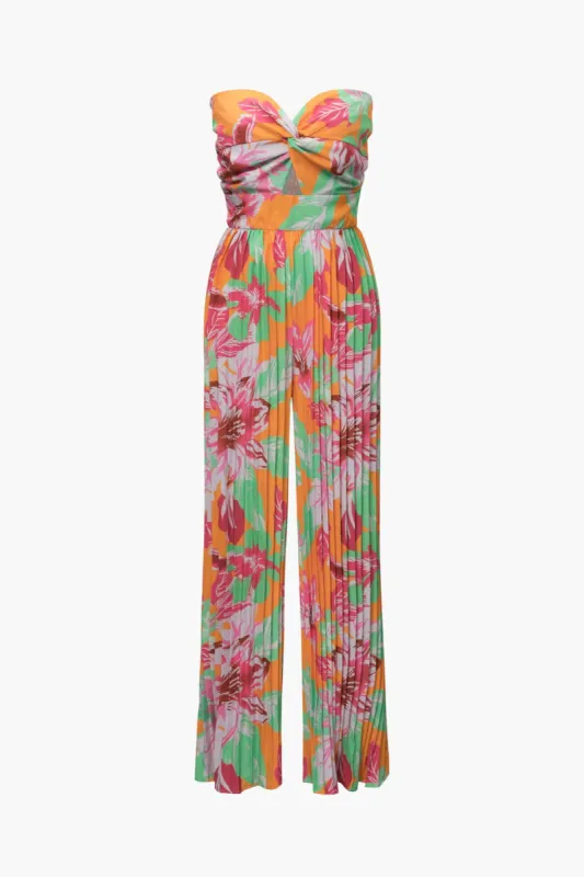 Floral Print Twist Front Pleated Jumpsuit sold by Micas