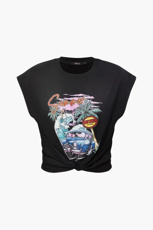 Summer Surf Graphic Sleeveless T-Shirt sold by Micas