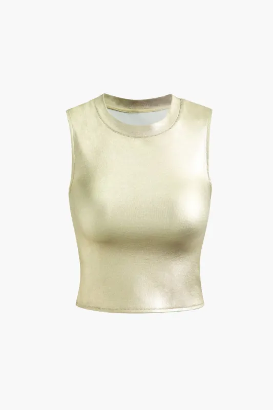 Metallic Tank Top sold by Micas