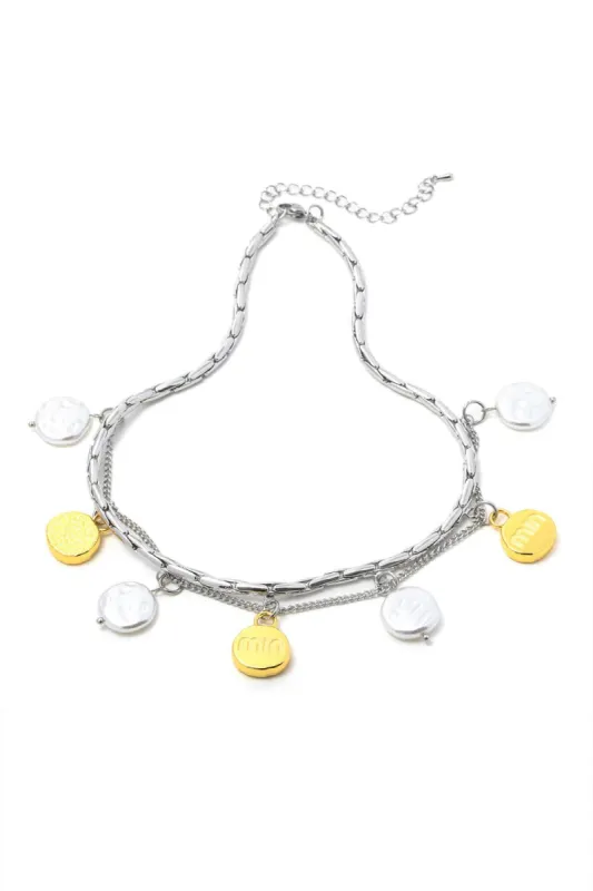 Layered Letter Pendant Necklace sold by Micas