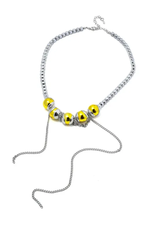 Round Bead Box Chain Necklace sold by Micas