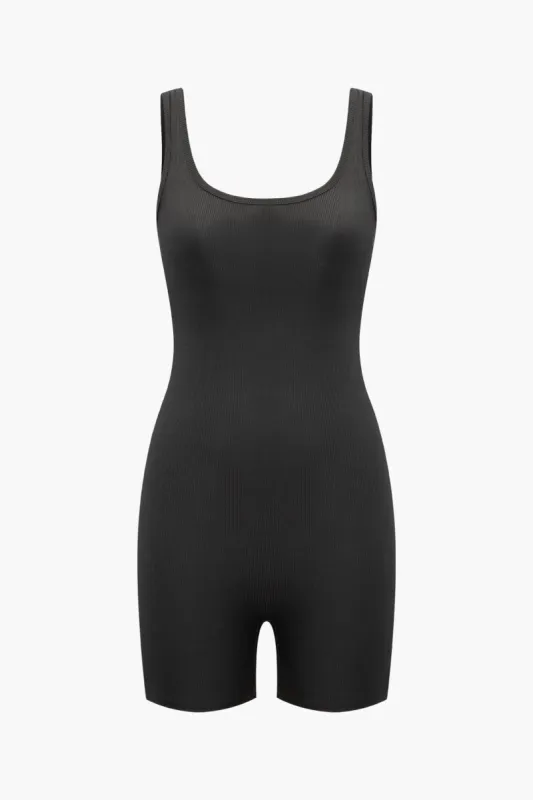 Square Neck Ribbed Romper sold by Micas