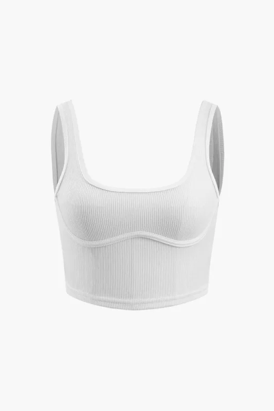 Square Neck Seam-detail Cami Top sold by Micas