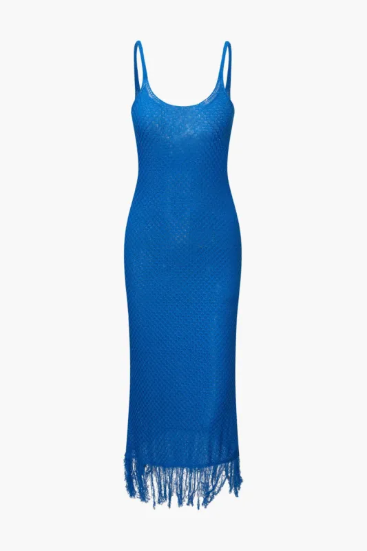 U-neck Fringe Hem Knit Dress sold by Micas