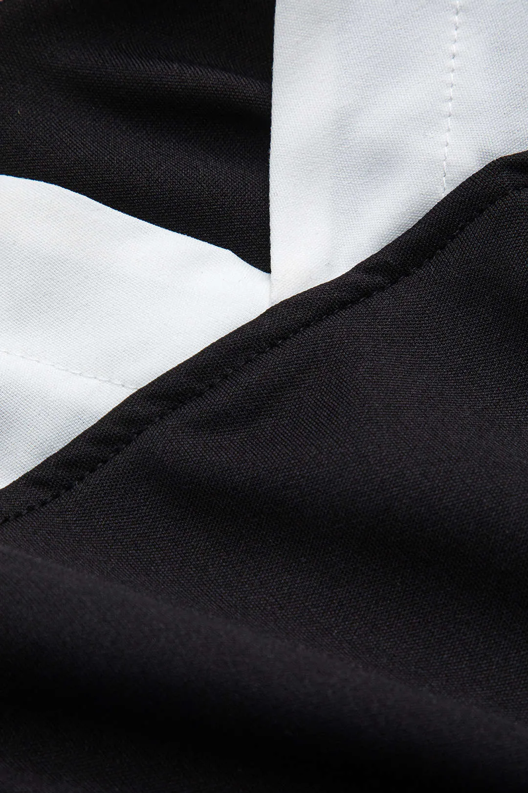 Ruched V-Neck Patchwork Long-Sleeve Top sold by Micas product image thumbnail 3