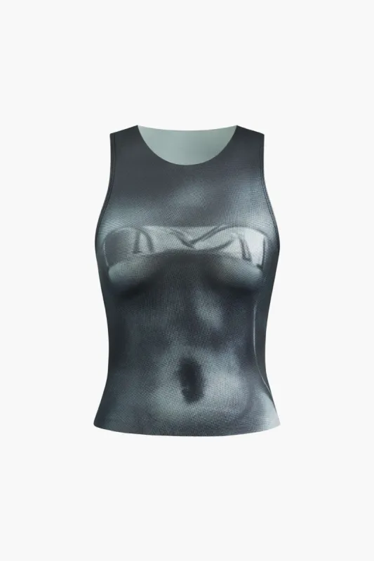 Body Print Tank Top sold by Micas