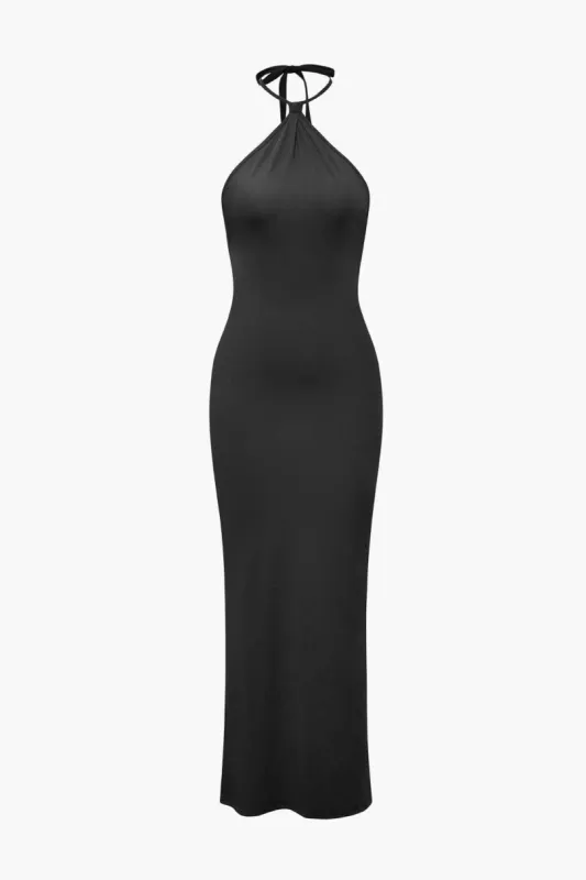 Halterneck Backless Maxi Dress sold by Micas
