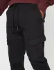 Men's Black Cargo Pocket Jogger Style Trousers sold by Threadbare