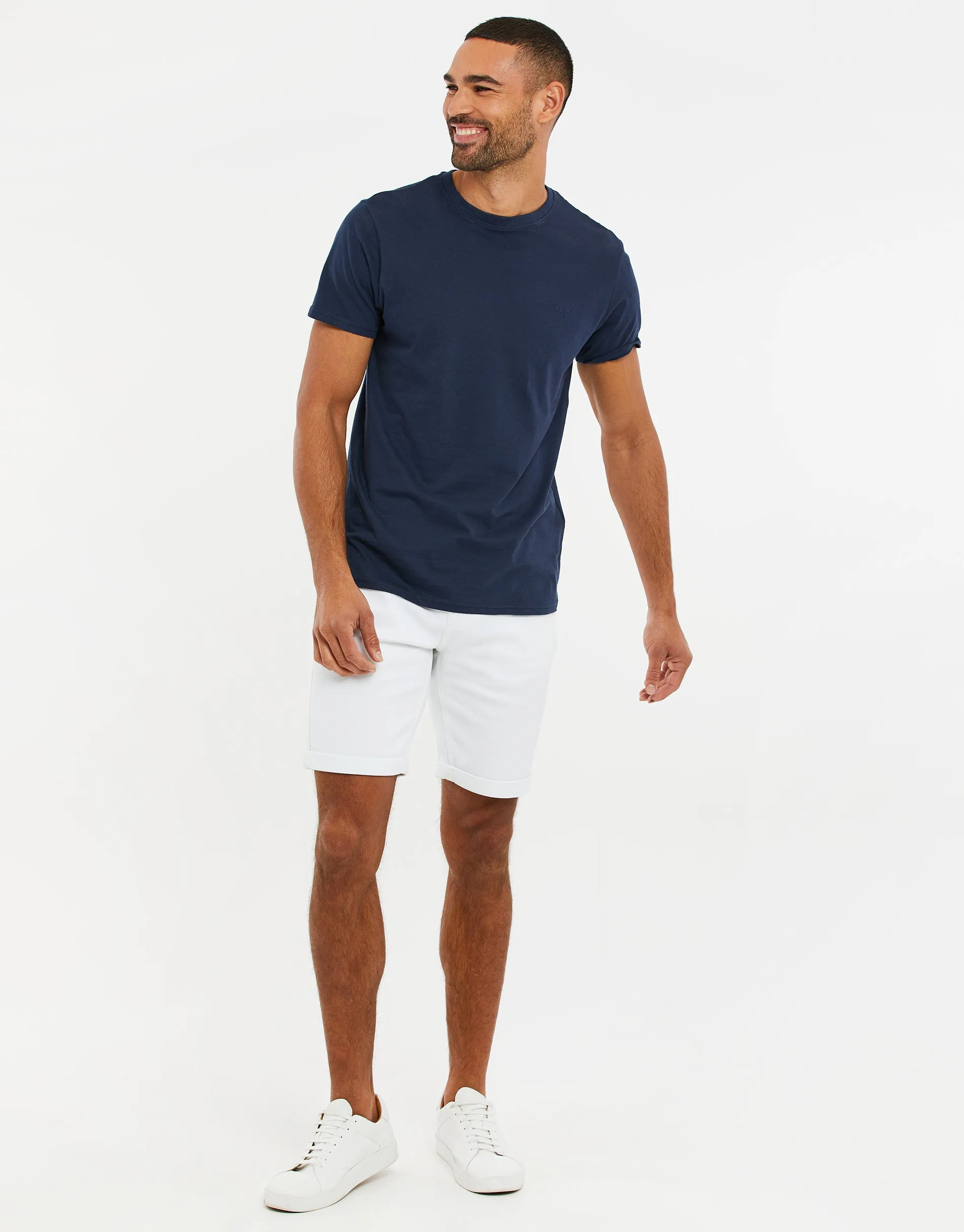 Men's White Chino Shorts sold by Threadbare product image thumbnail 3