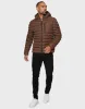 Men's Chocolate Brown Hooded Puffer Jacket sold by Threadbare