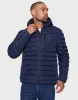 Men's Navy Hooded Puffer Jacket sold by Threadbare