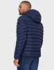 Men's Navy Hooded Puffer Jacket sold by Threadbare