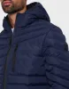 Men's Navy Hooded Puffer Jacket sold by Threadbare