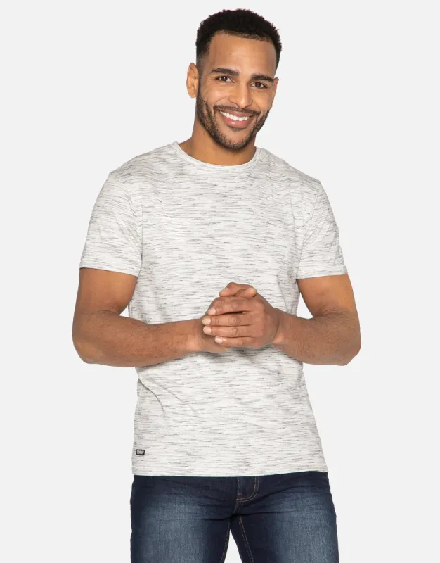 Men's Grey Space Dye Short Sleeve T-Shirt sold by Threadbare