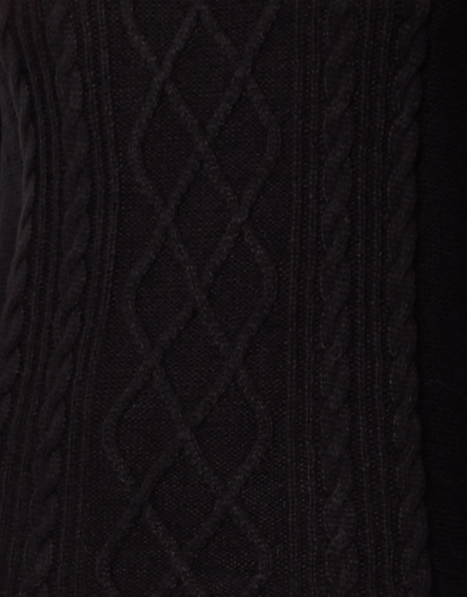 Womens Black Cable Knit Midi Dress sold by Threadbare product image thumbnail 4