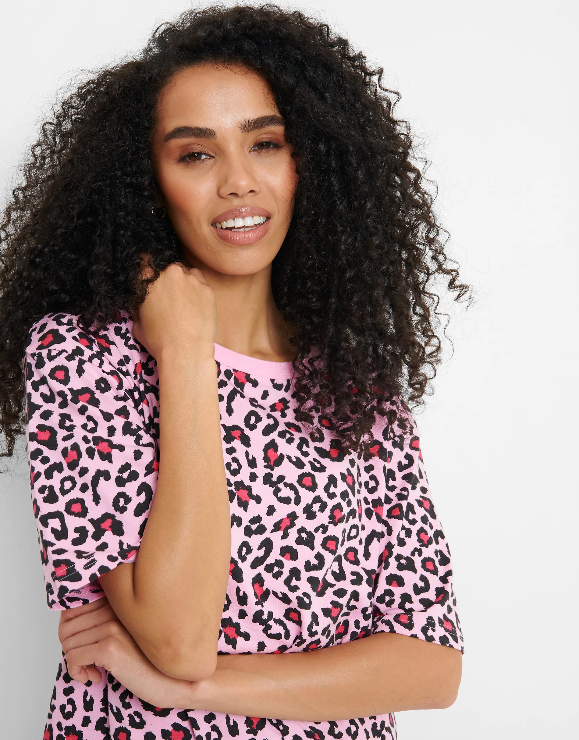 Women's Pink Animal Print Night Dress sold by Threadbare product image thumbnail 4