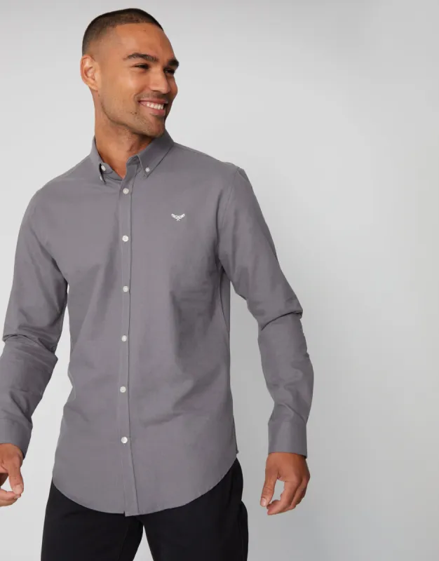 Men's Grey Long Sleeve Shirt sold by Threadbare
