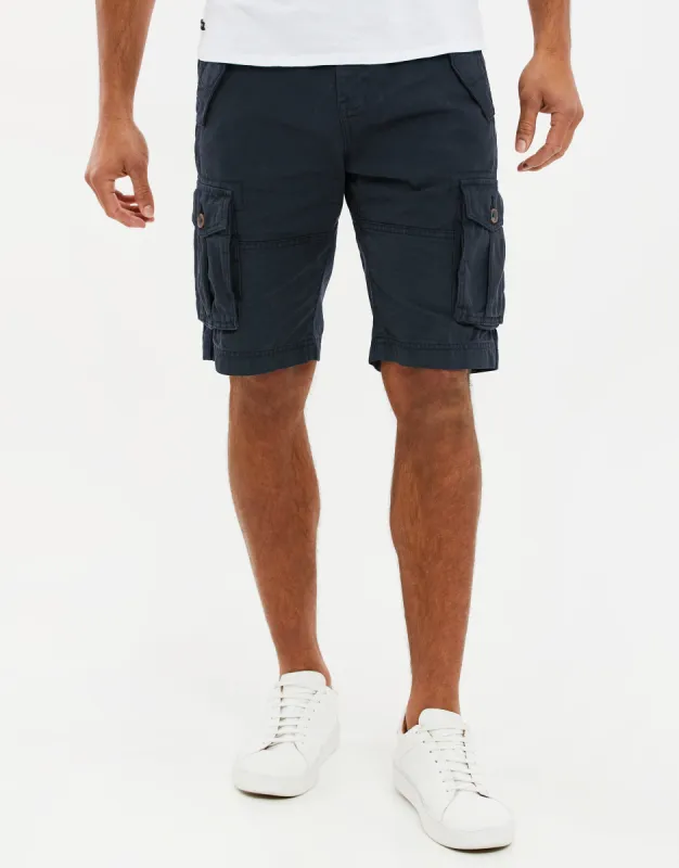 Men's Navy Cargo Shorts sold by Threadbare