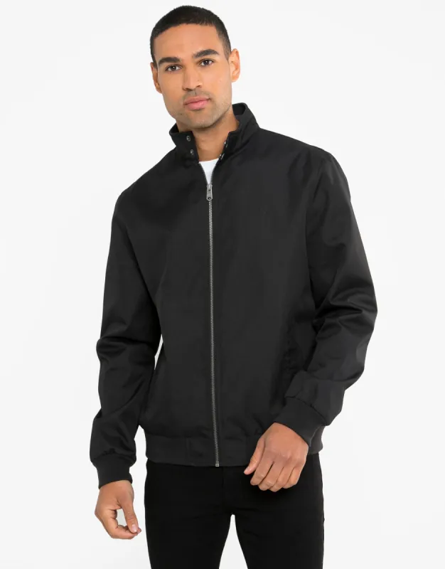 Men's Black Harrington Jacket sold by Threadbare