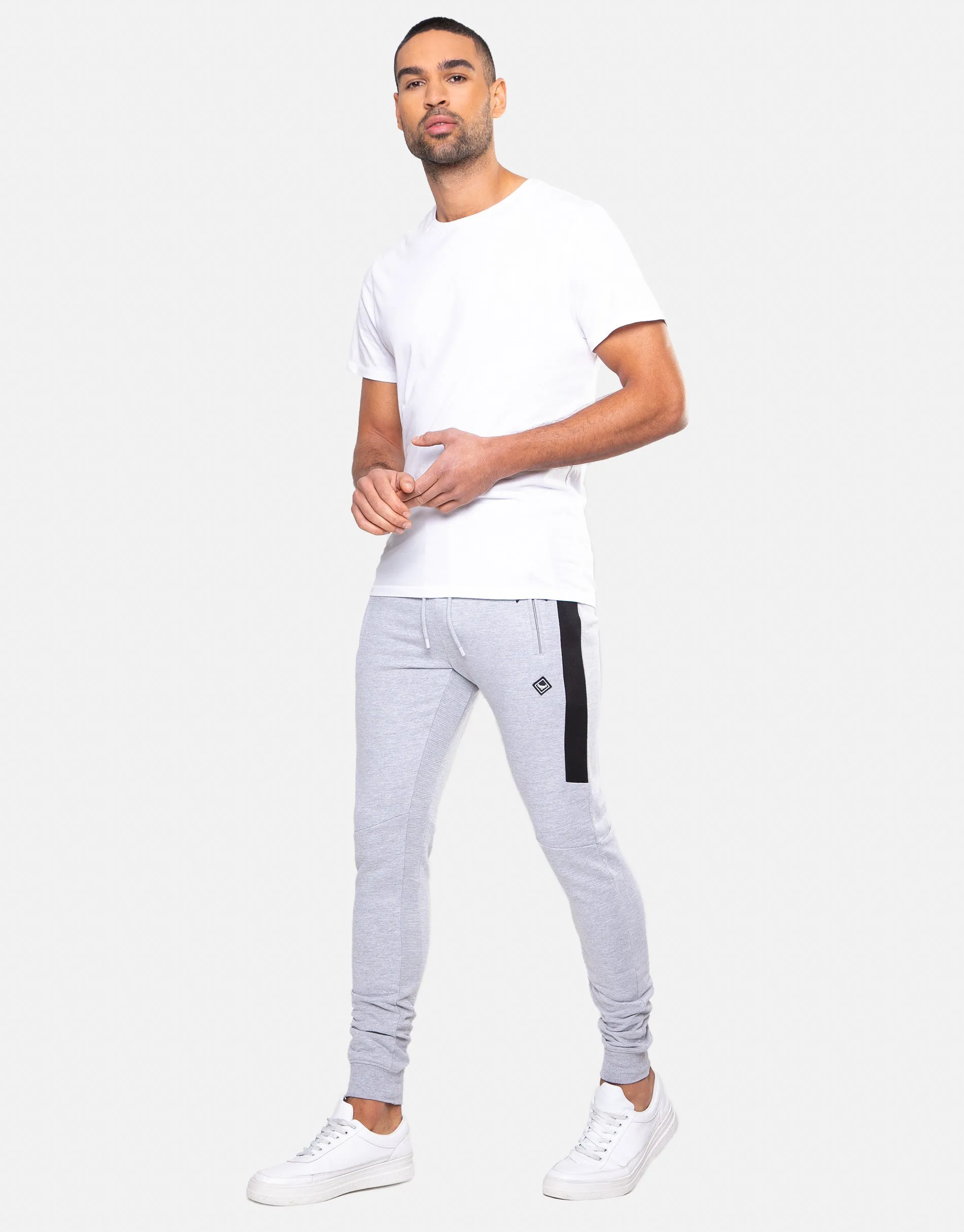 Men's Light Grey Slim Fit Joggers sold by Threadbare product image thumbnail 3