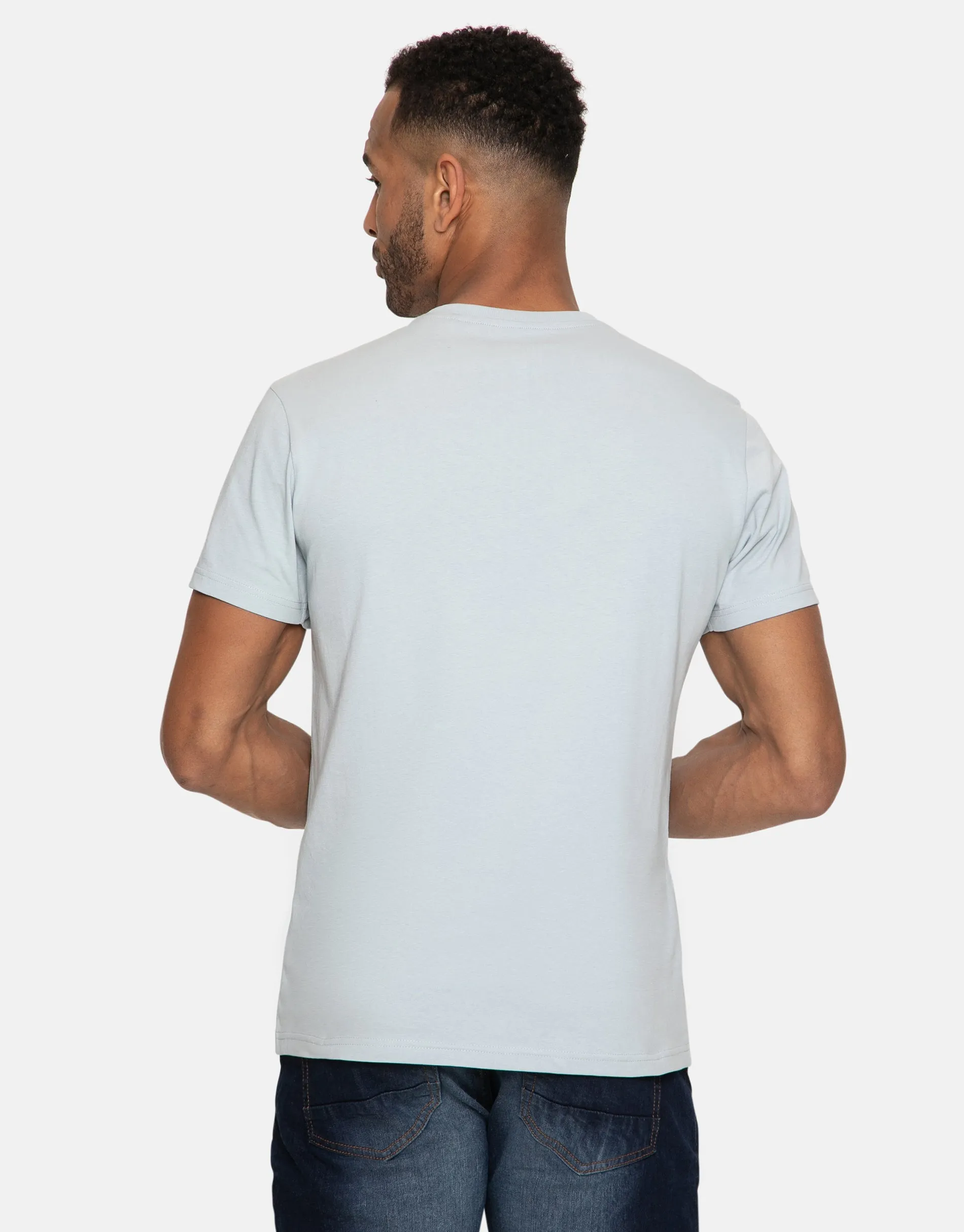 Men's Blue Front Print Cotton T-Shirt sold by Threadbare product image thumbnail 2