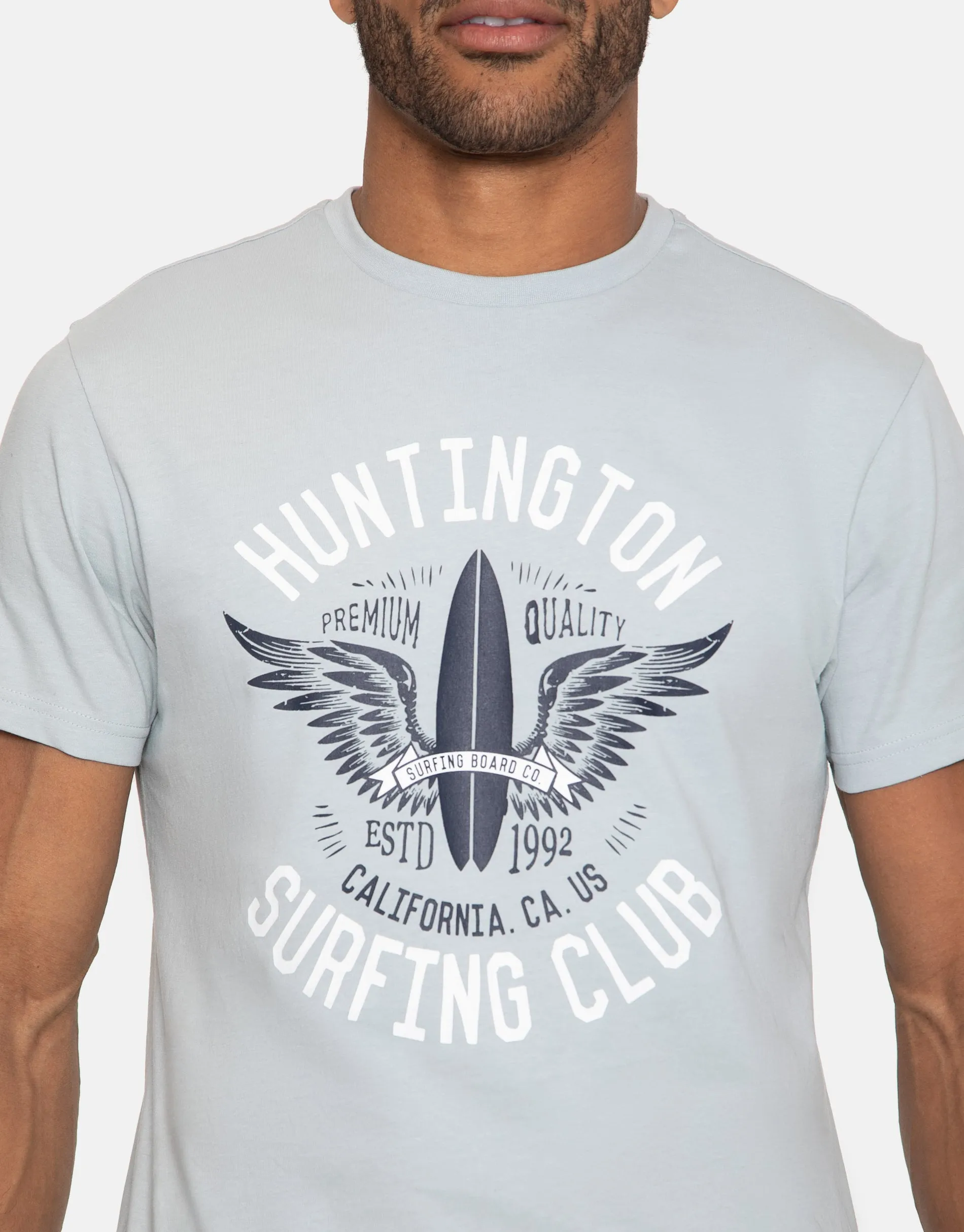Men's Blue Front Print Cotton T-Shirt sold by Threadbare product image thumbnail 4